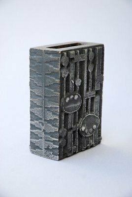 Brutalist Cast Stainless Steel Vase By Olav Joa For Figgjo, 1970s photo Home Decor