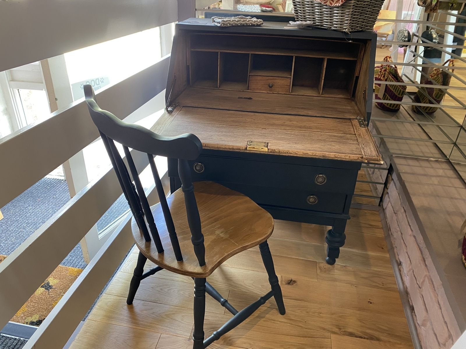 Blue Boutique Writing Desk, Mid 20th Century photo Furniture