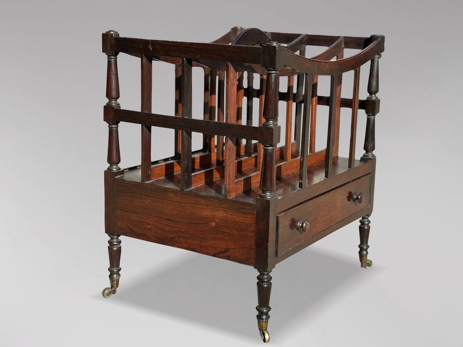 Early 19th Century Regency Period Rosewood Canterbury photo furniture
