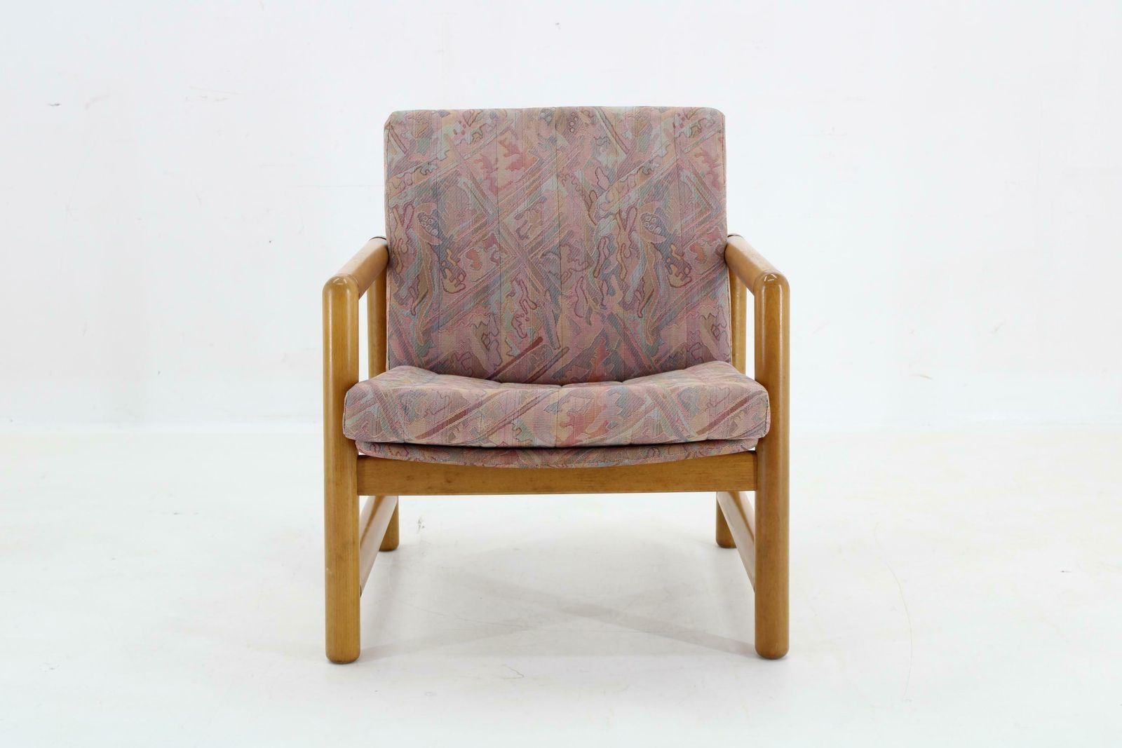 1970s Pair Of Beech Armchairs And Coffee Table  By Ton, Czechoslovakia photo buy