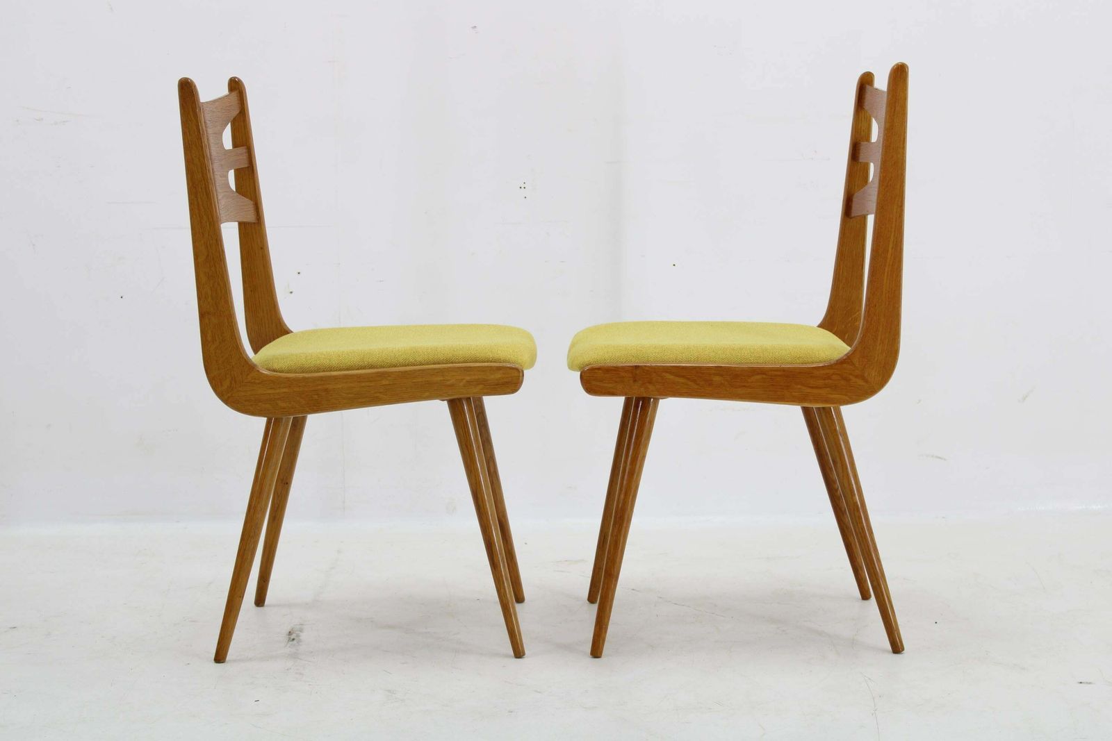 1960s Set Of Four Restored Rare Dining Chairs, Czechoslovakia photo vintage