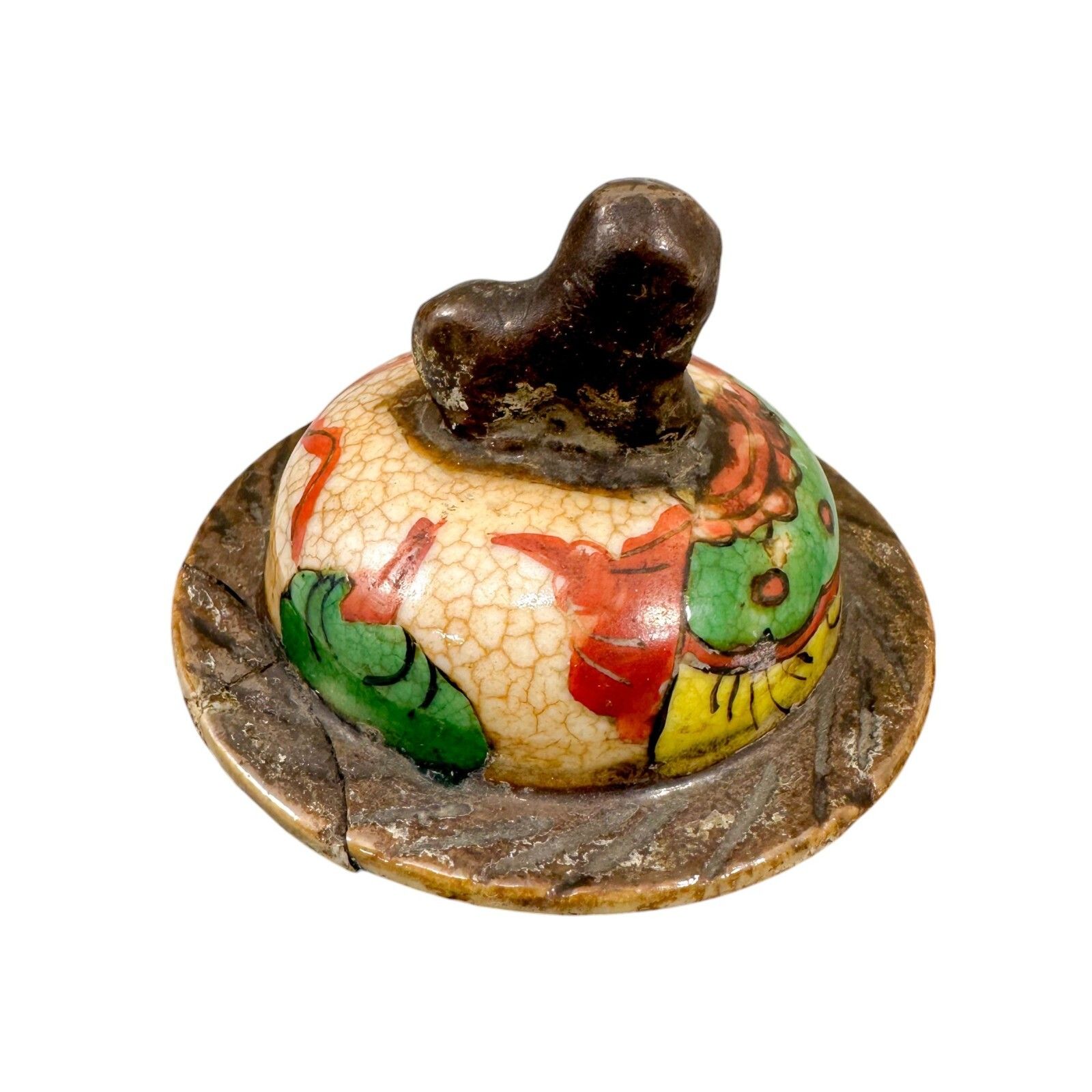Antique 19th Century Chinese Chenghua Style Famille Verte Crackle Glaze Jar Vase photo vintage