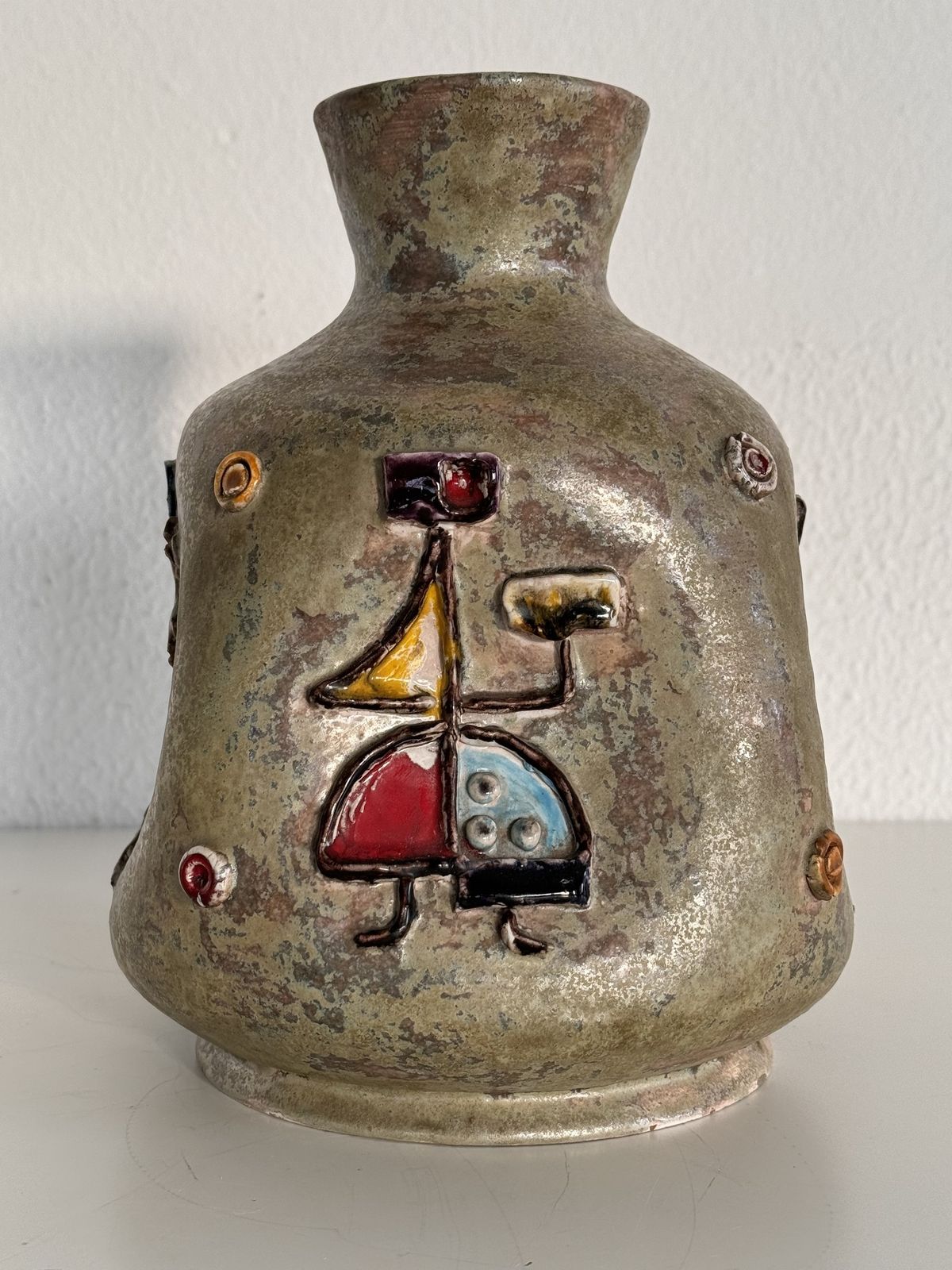 photo furniture Italian Mid Century Ceramic Vase By Umberto Zannoni, Faenza, 1950s