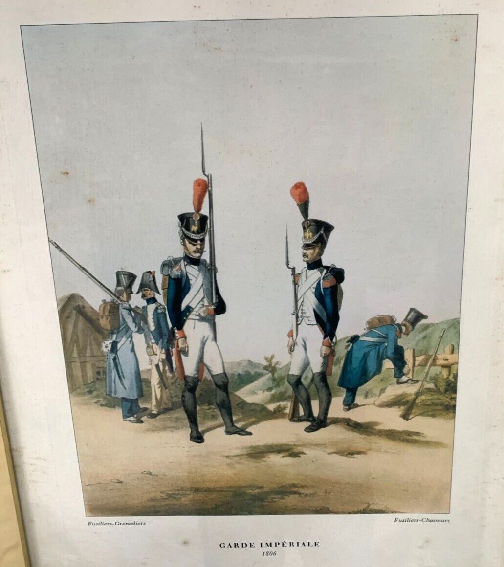 Suite Of Three Colorful Empire Style Engravings 20th Century photo buy