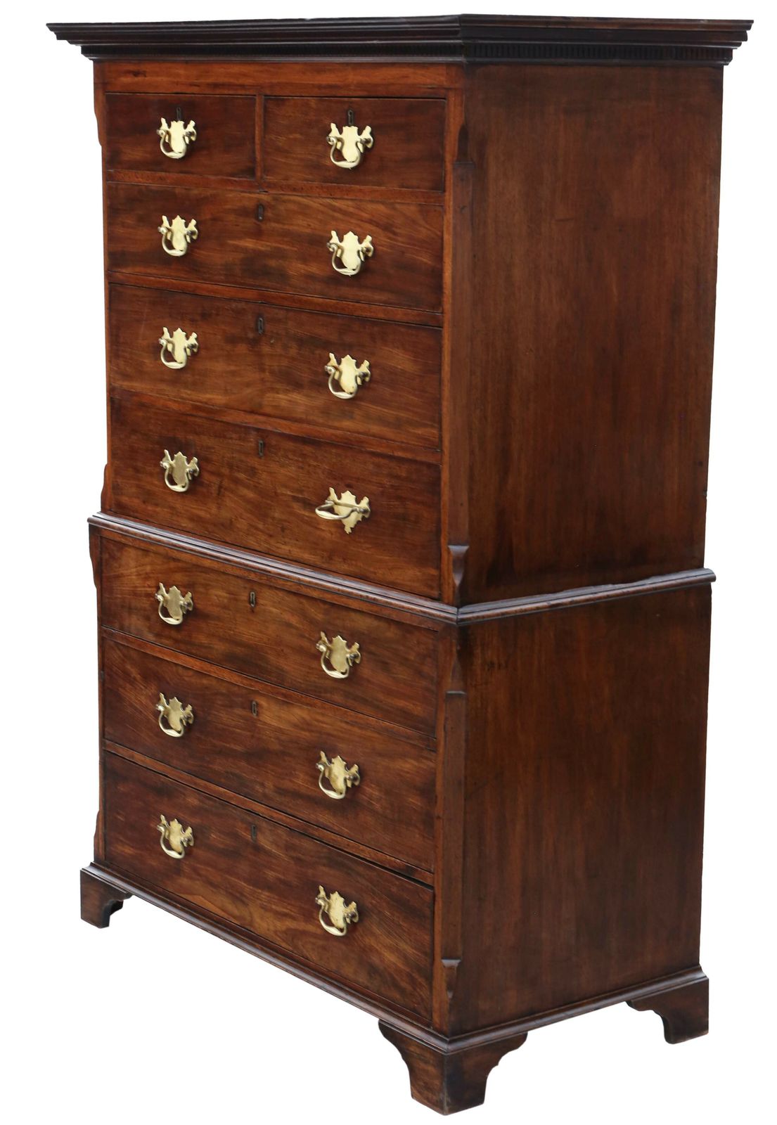 Antique 18th Century Mahogany Chest On Chest Of Drawers – Tallboy Storage Solution photo furniture