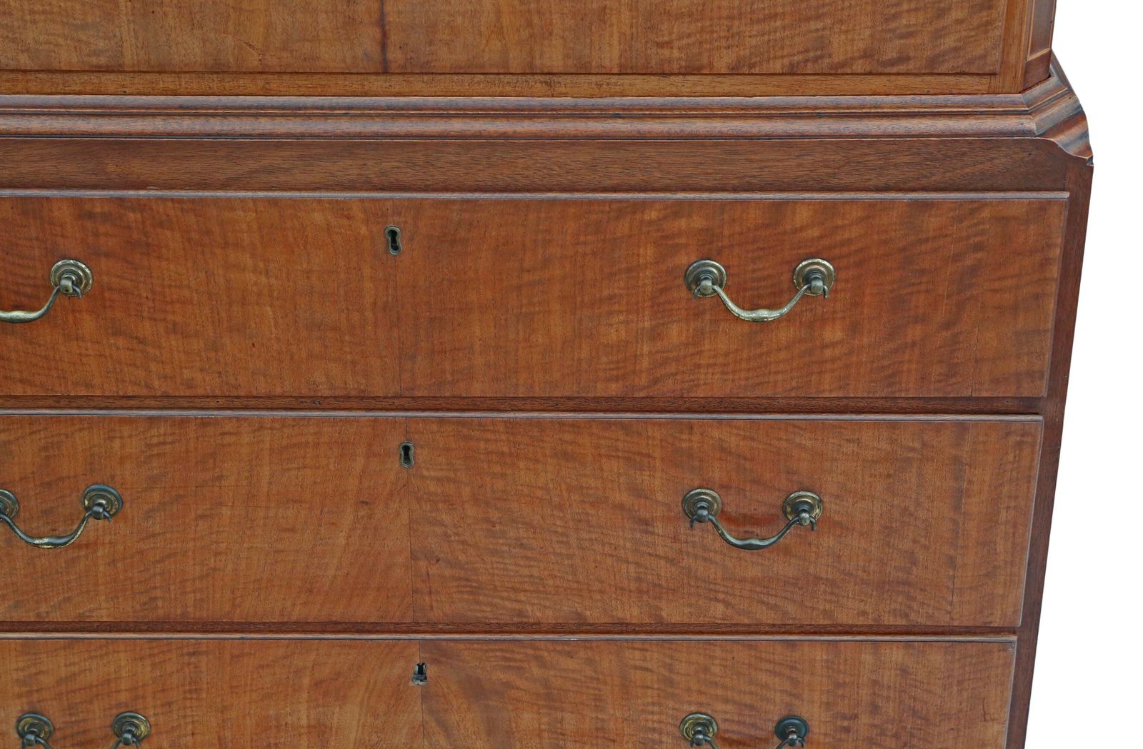 Antique 19th Century Inlaid Mahogany Tallboy Chest On Chest Of Drawers – Elegant Storage Solution photo vintage