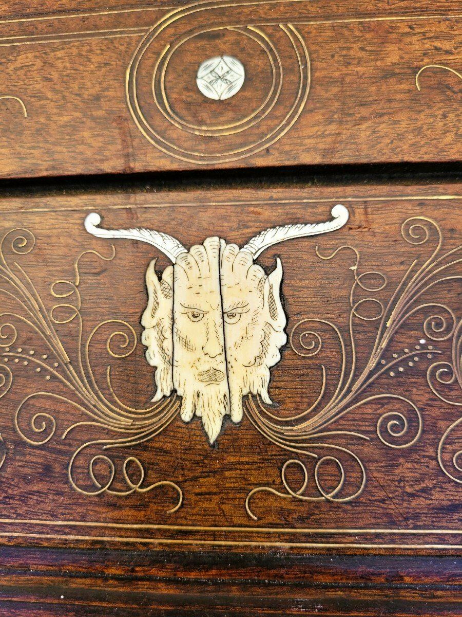photo for sale Oak And Walnut Table With Inlays, France 19th Century