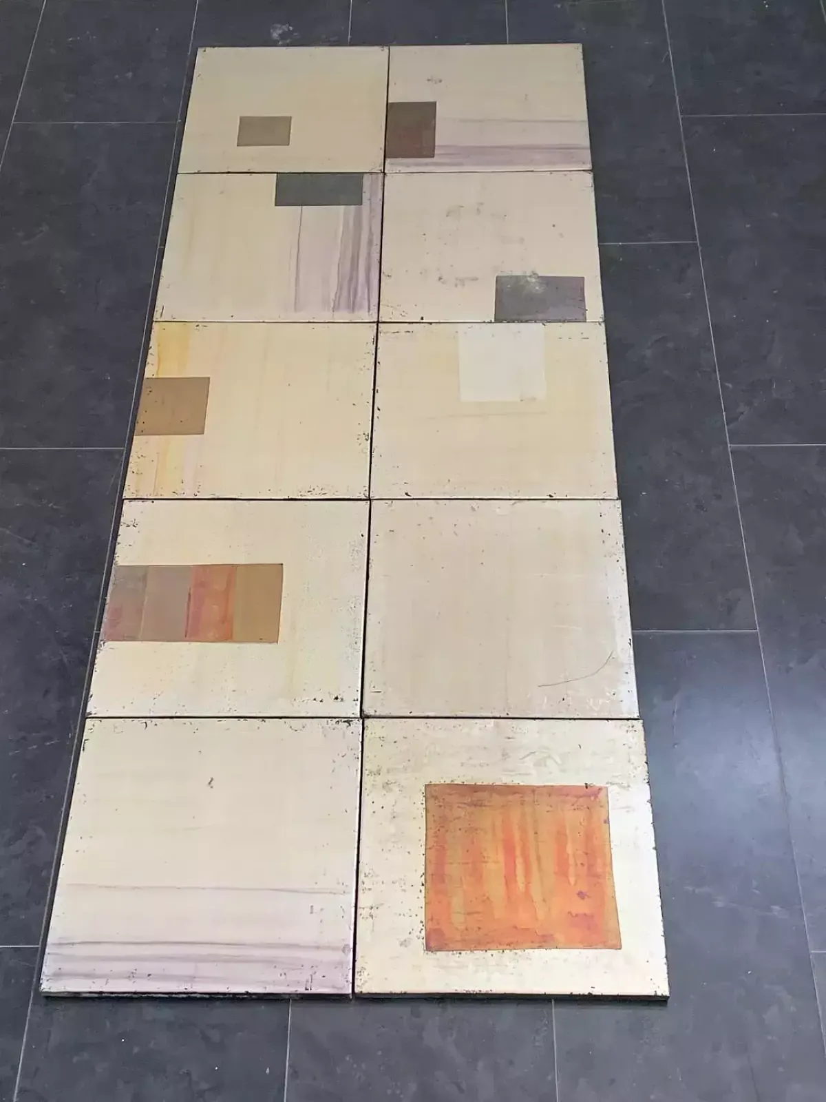 Iridescent Polychrome Metal Panels, 1980s, Set Of 10 photo vinterior