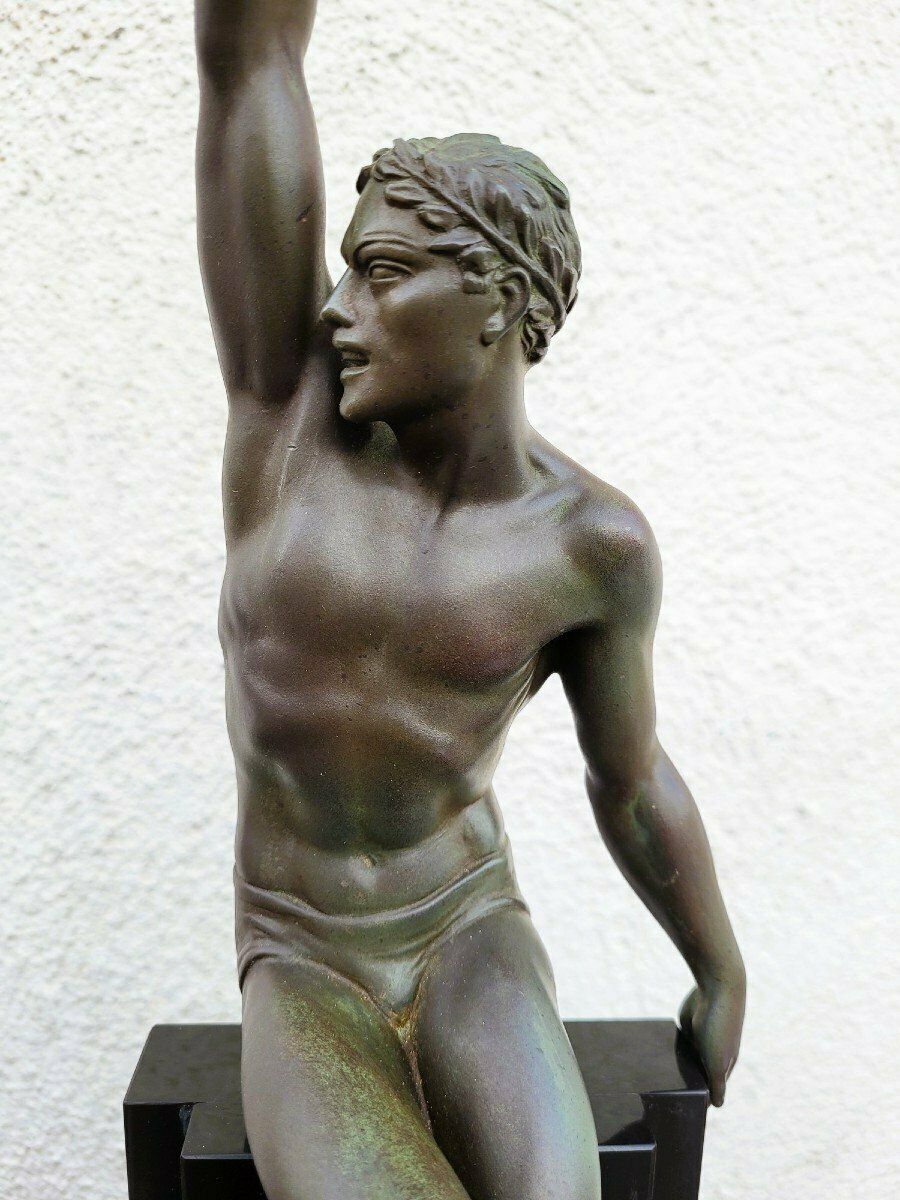 P Le Faguays  Max Le Verrier, Glory, Art Deco Sculpture, 20th Century photo for sale