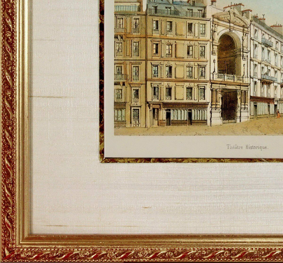 Engraving   Paris   Historic Theater   Ep. 1st Half Of The 19th Century photo furniture