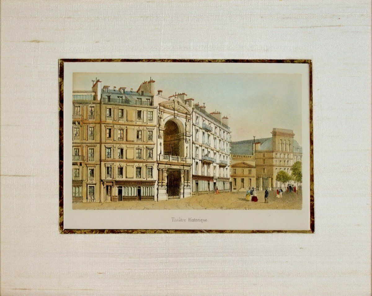 Engraving   Paris   Historic Theater   Ep. 1st Half Of The 19th Century photo Art