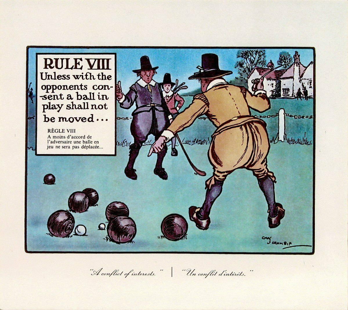 Golf (Humorous)   Rule VIII   Ep. Xxth   (Engraving / Lithograph / Printing) photo for sale