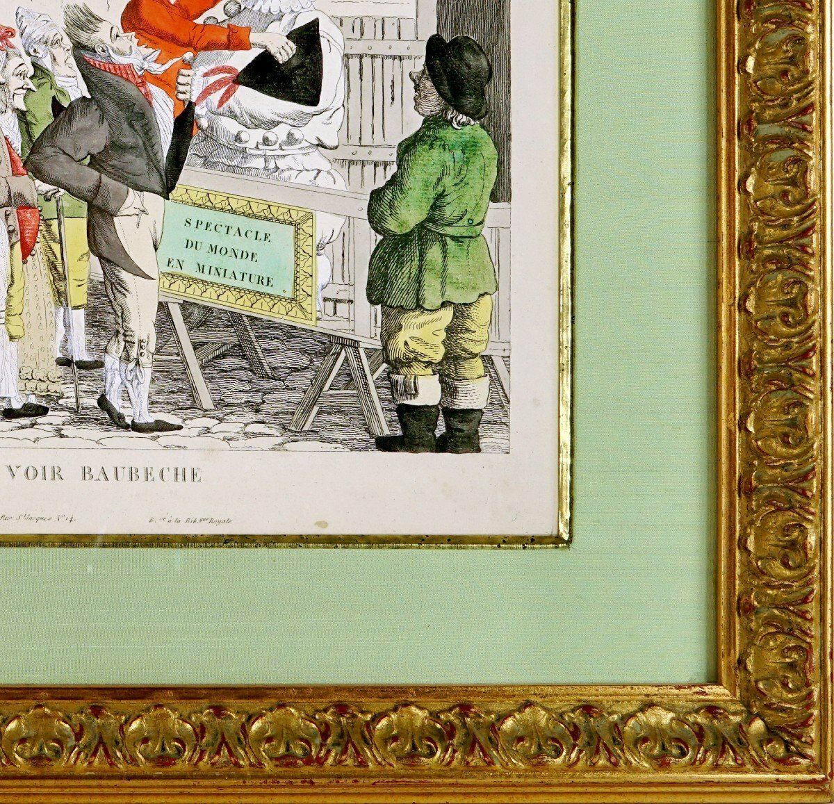 Large Engraving Go See Bobèche   Show Of The World In Miniature   Ep. Empireflag photo furniture