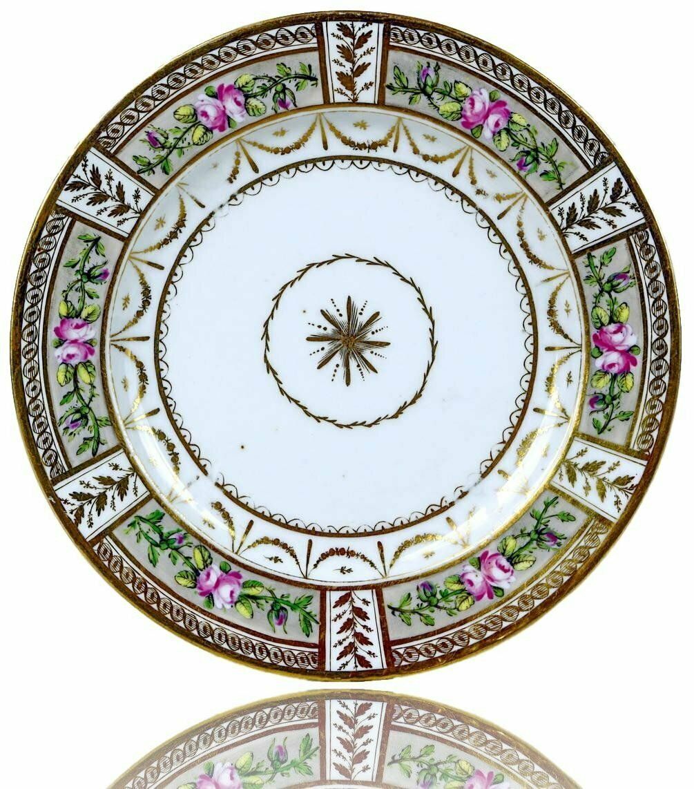 Beautiful Porcelain Plate From Paris   Housel (Houzel) Factory   Directoire Period