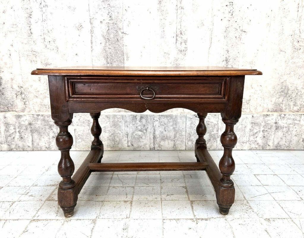 Walnut Wood Console, Writing, Dressing Table With Decorative Legs photo furniture