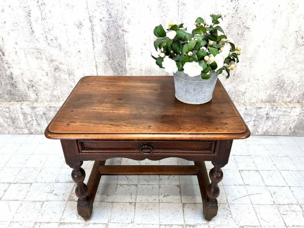 Walnut Wood Console, Writing, Dressing Table With Decorative Legs photo for sale