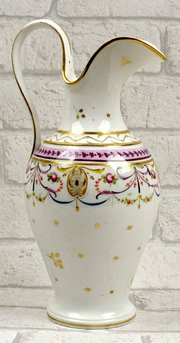 Large Water Jug In Paris Porcelain   Atelier De Halley   Directory / Consulate Period photo for sale