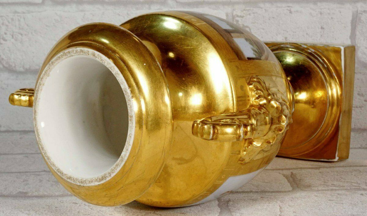 Paris Porcelain Baluster Vase   Early 19th Century photo buy