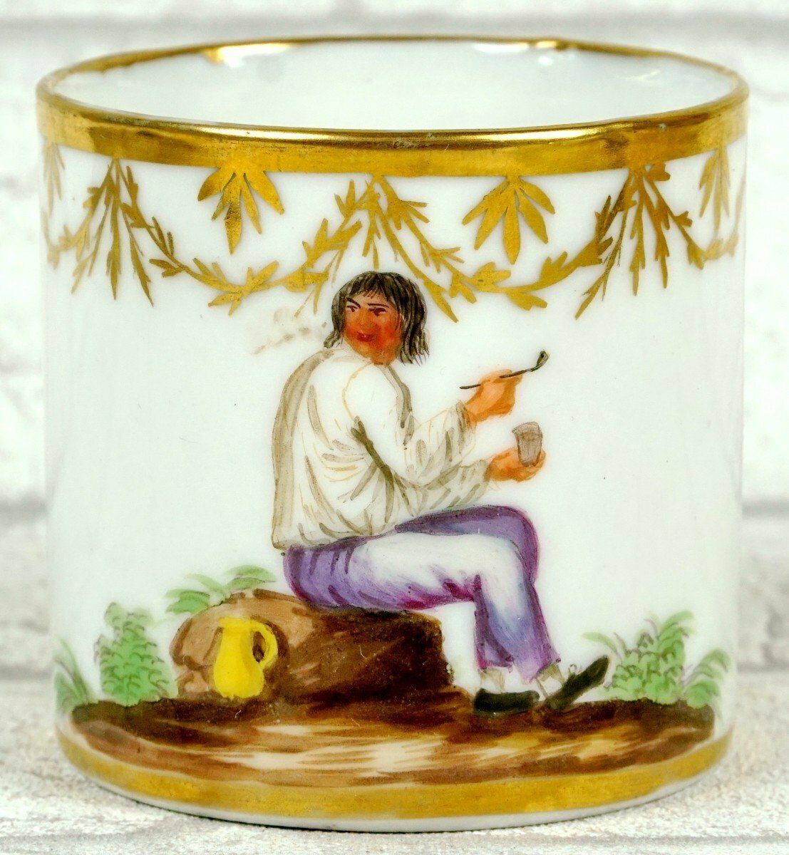 Paris Porcelain Cup And Saucer   Leboeuf Factory   Rue Thiroux   18th Century photo furniture