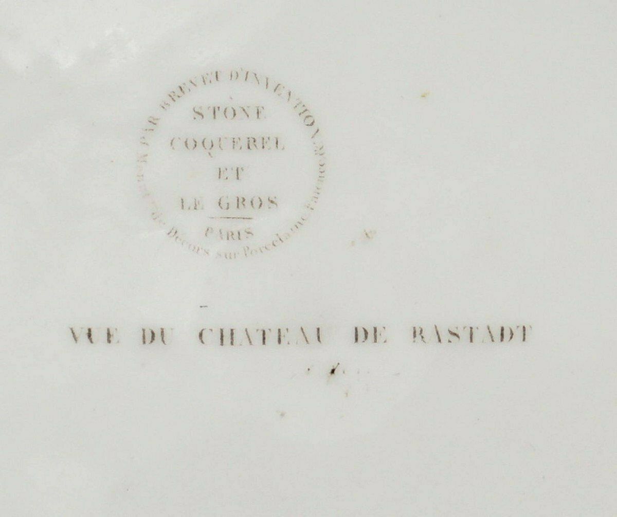 Porcelain Plate From Paris "Le Pantheon"   Workshop Of Stone Coquerel And Legros   Ep. Empire photo 536.0