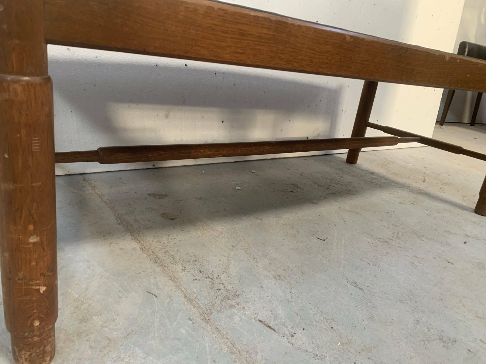 20th Century Oak Coffee Table With Slate Top photo for sale