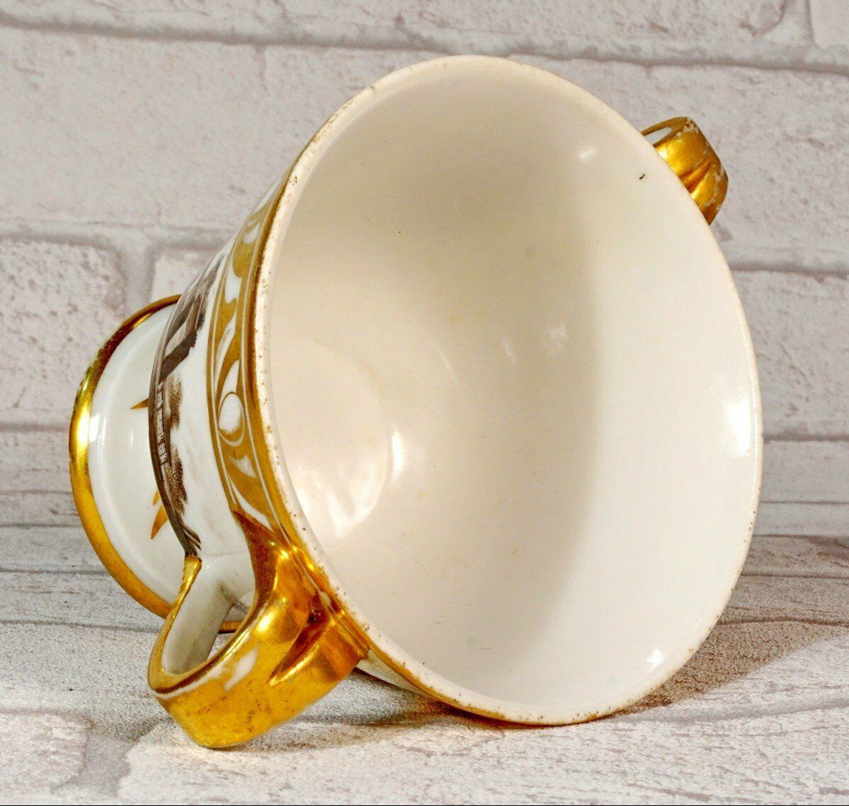 Large Chocolate Cup And Saucer In Paris Porcelain   Late 18th Century photo buy