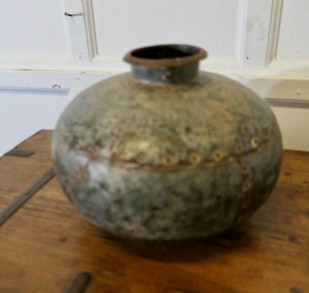 North African Round Metal Water Vase photo 180.0