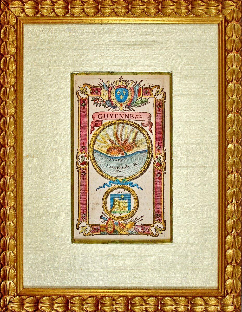 Rare Engraving Of Blaye   City Map   18th Century