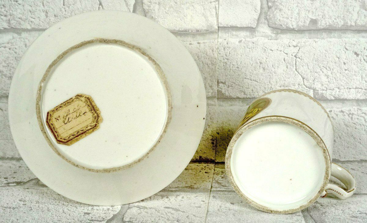 Rare Litron Cup And Saucer In Lille Porcelain   Au Dauphin Factory   18th Century photo vintage