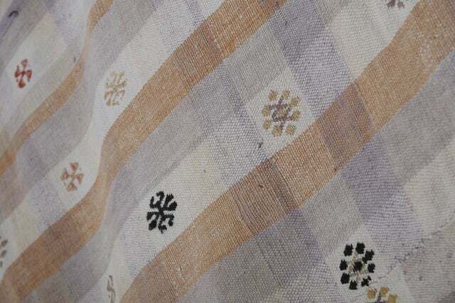1960s Vintage Striped Cotton Kilim Rug5'9'' X 8'5'' photo buy