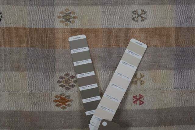 photo for sale 1960s Vintage Striped Cotton Kilim Rug5'9'' X 8'5''
