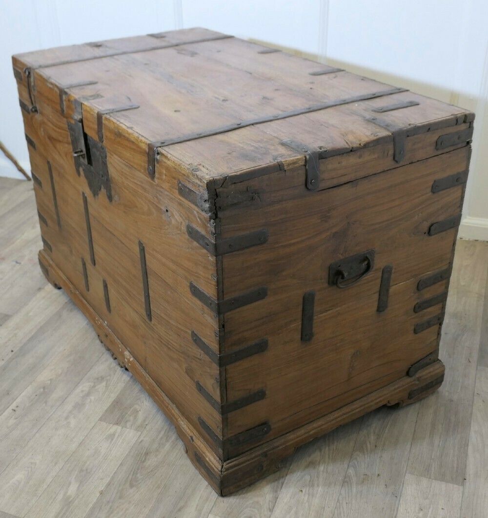 Large Fitted Iron Banded Merchants Chest photo 1500.0