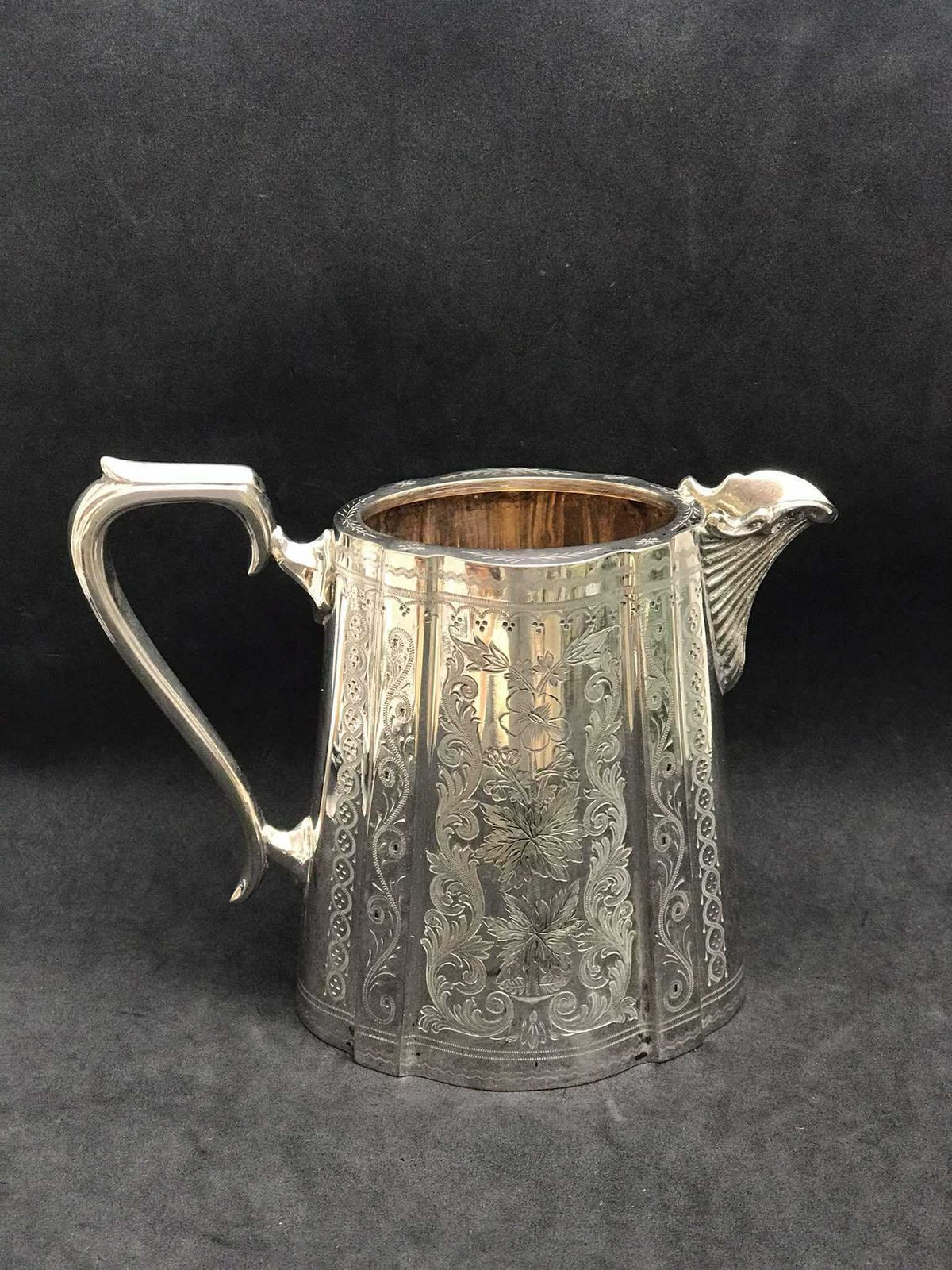 photo for sale Creamer Milk Jug Victorian Silver Plated Cream Jug Milk Pot Sheffield, England Breakfast Table Wedding Gift Copper Brothers And Sons