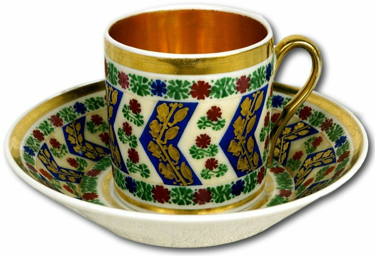 Paris Porcelain Cup And Saucer   Early 19th Century