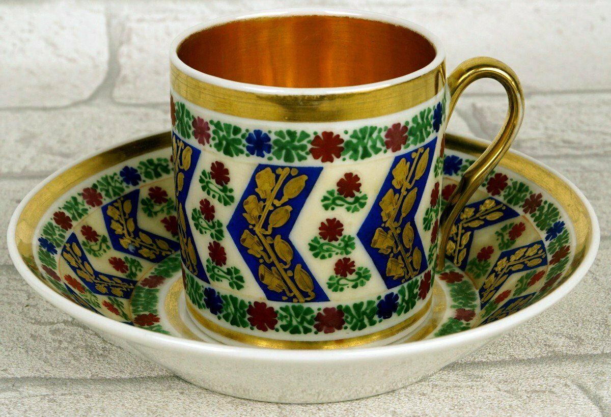 photo furniture Paris Porcelain Cup And Saucer   Early 19th Century