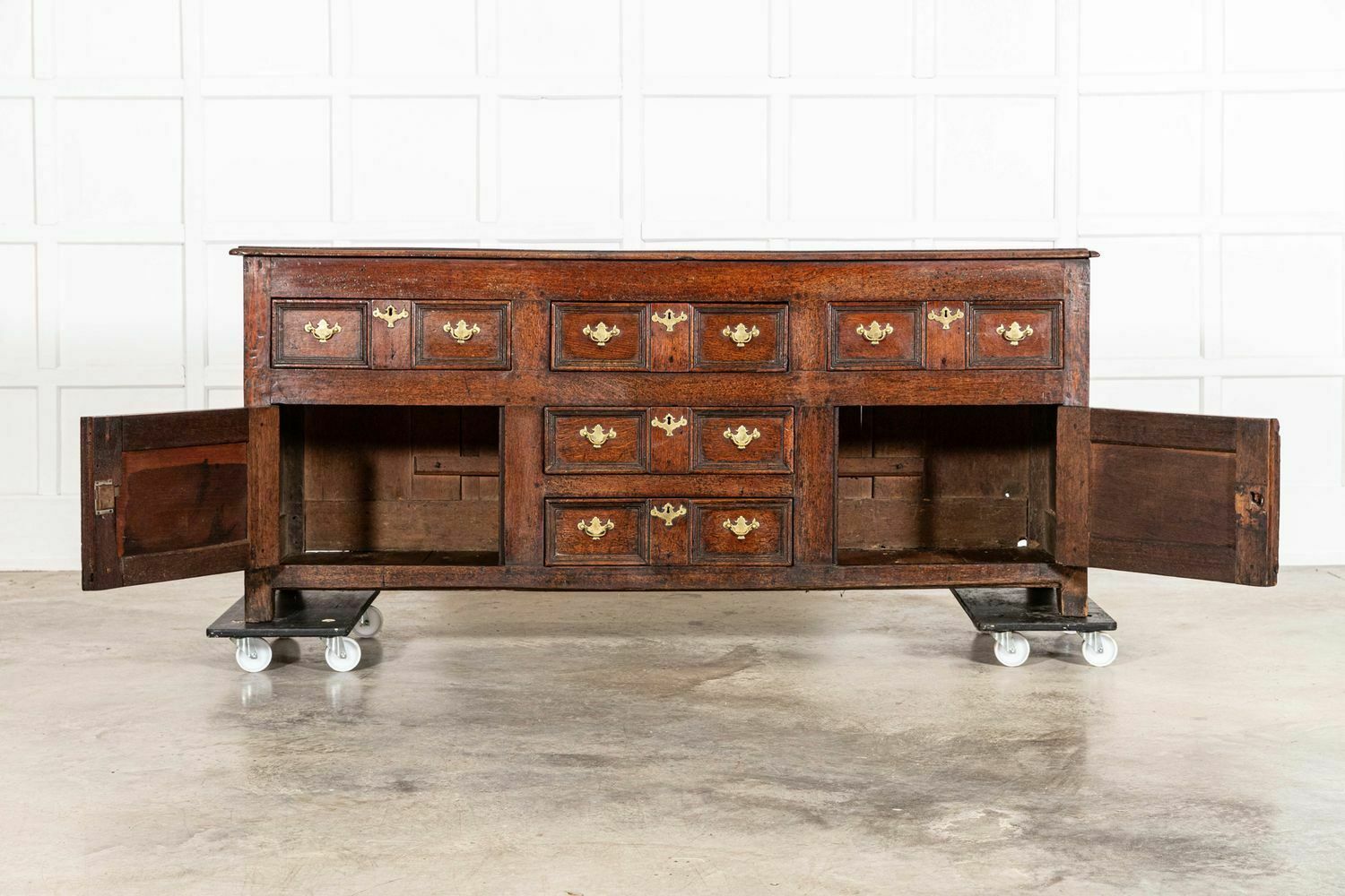 George III English Oak Dresser Base photo furniture
