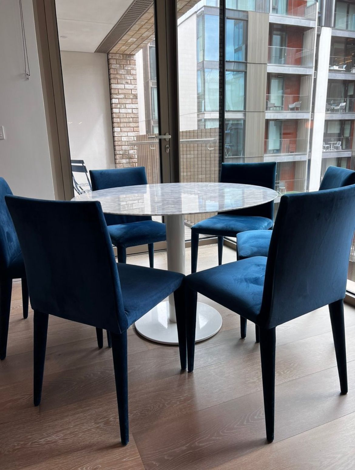 Timothy Oulton Fibi Velvet Dining Chairs X 6 photo for sale