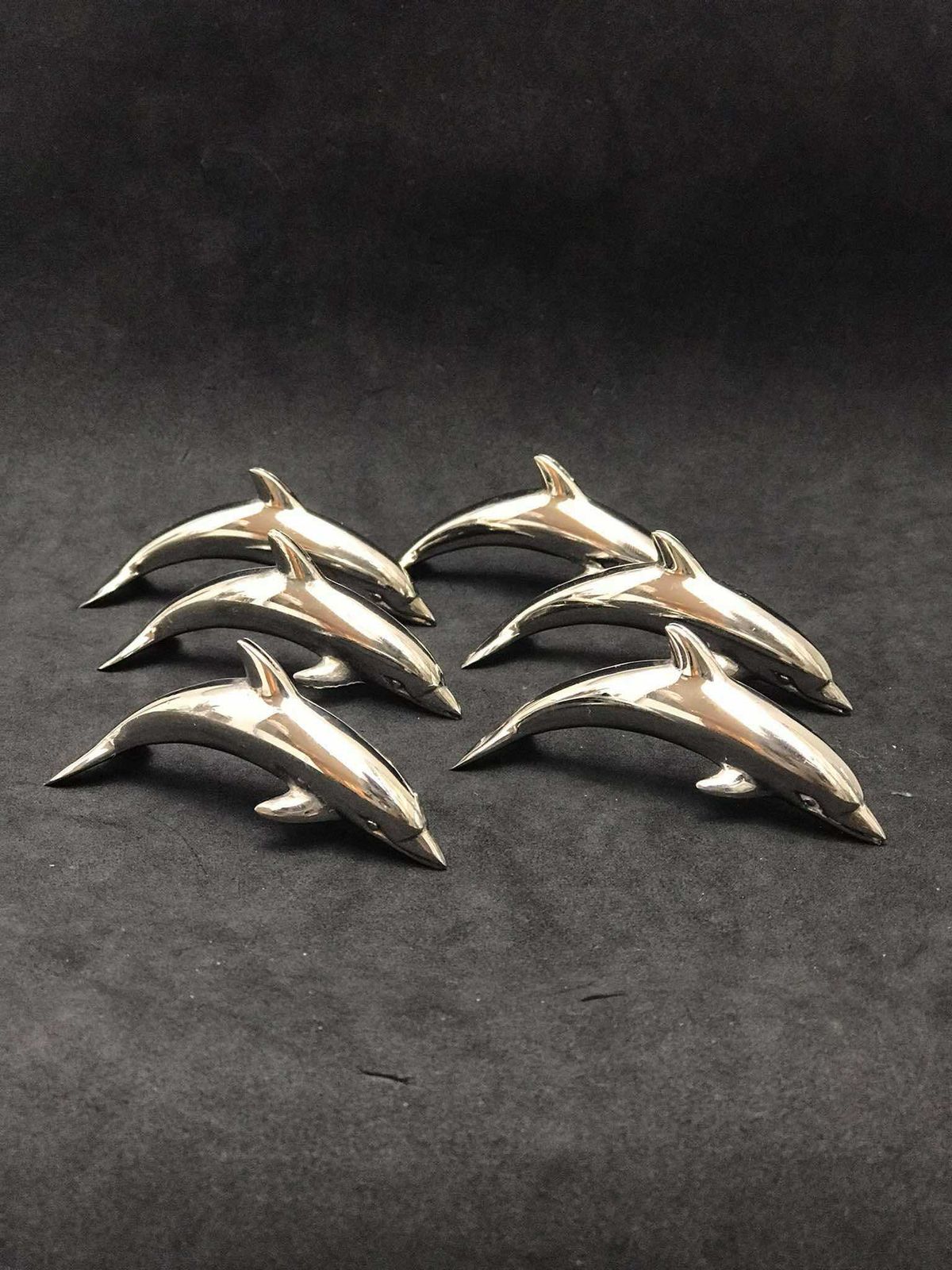Dauphin Mark Seat Place Card Table French Vintage Name Card Name Card Slot Sea Decor Holder, Cutlery Rests, French 1960s Animal Lover Gift photo buy