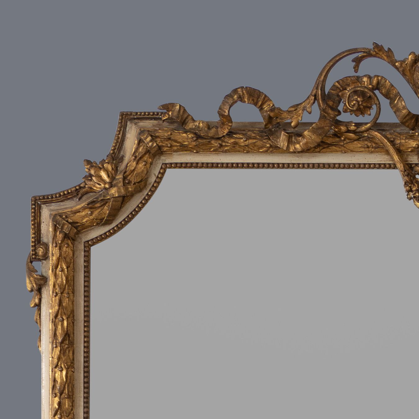 photo for sale Large Stunning 19th Century English Gilt And Painted Overmantle Mirror