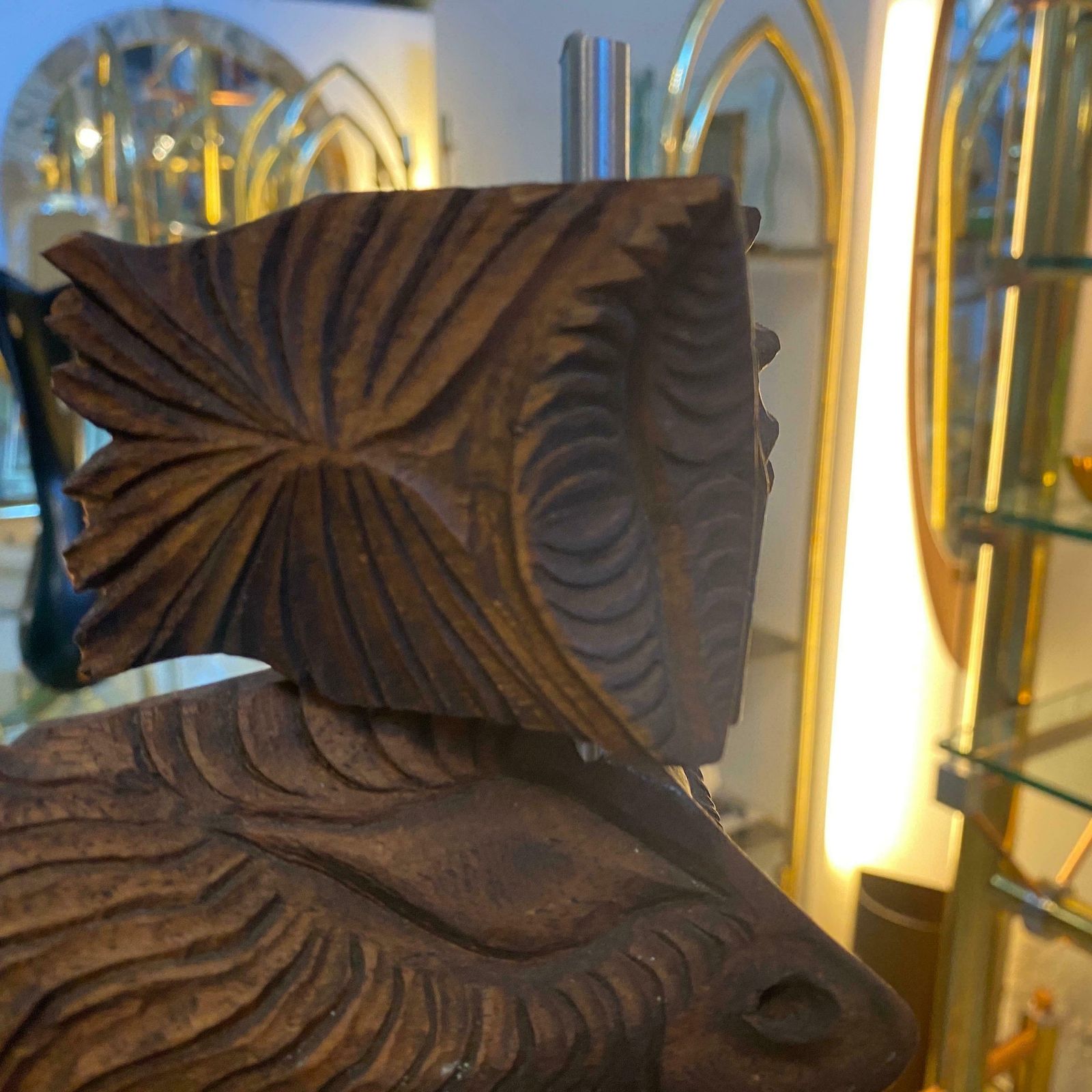 photo for sale 2000s Organic Modern Movable Hand Carved Sicilian Wood Sculpture By Sciacca