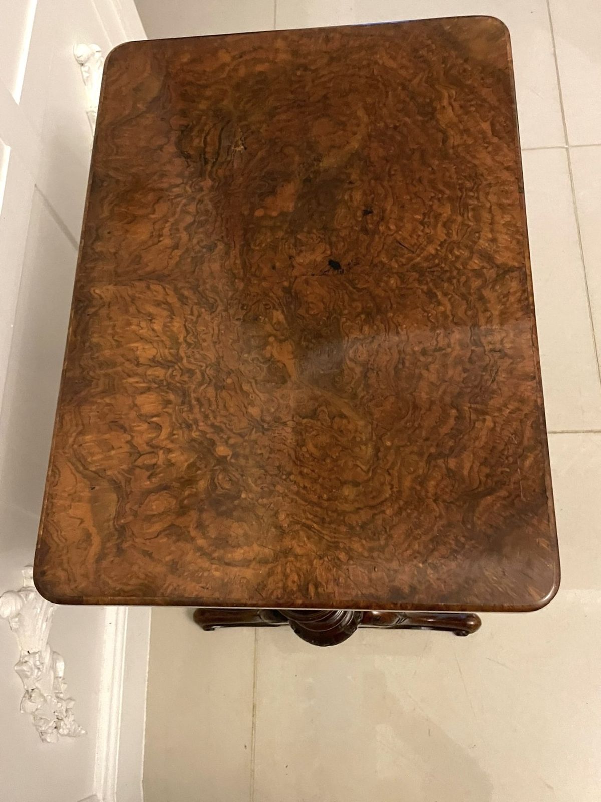Antique 19th Century Quality Burr Walnut Freestanding Side Table photo buy