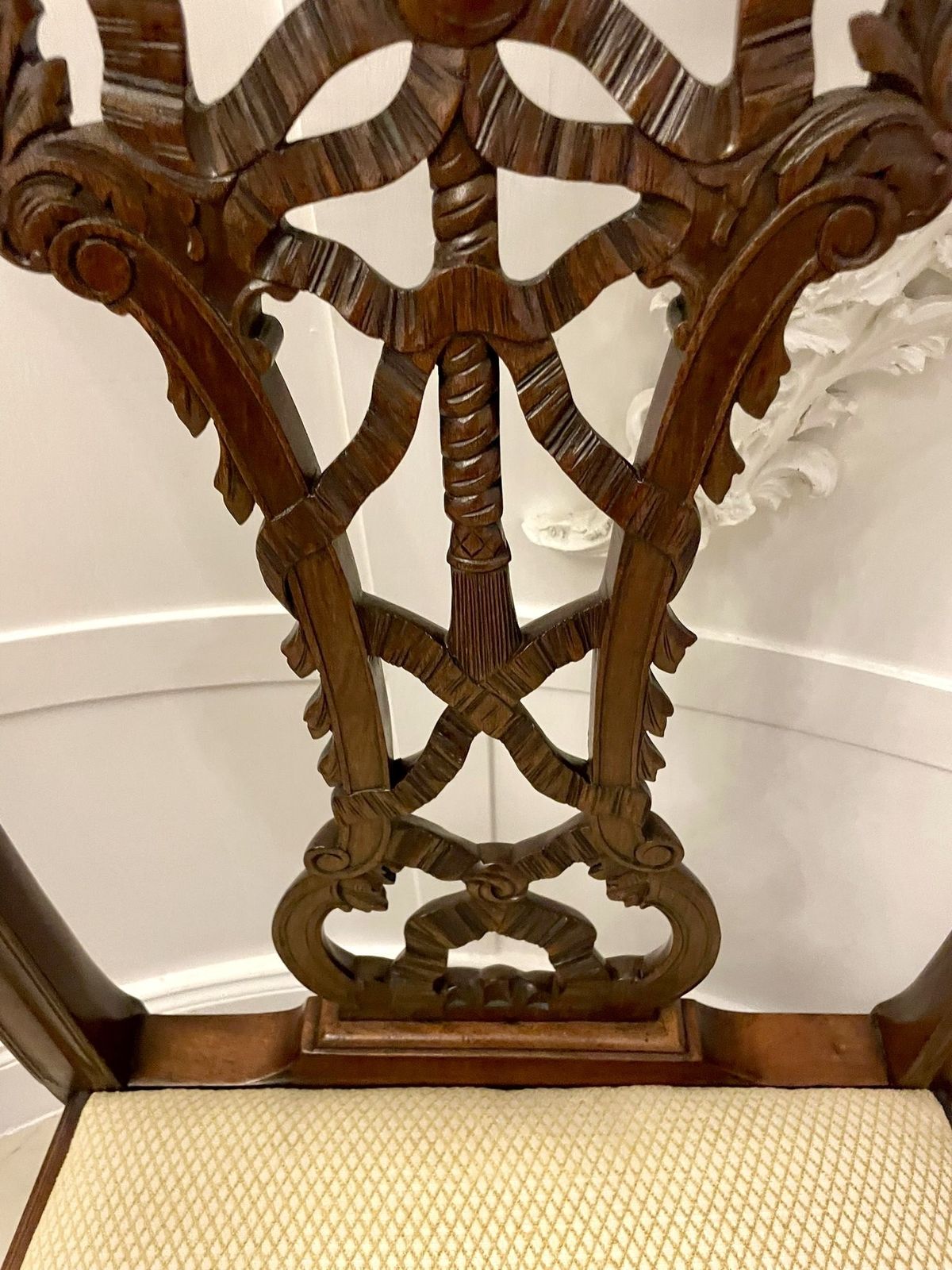 Outstanding Quality Antique 19th Century Carved Mahogany Office Chair photo Furniture