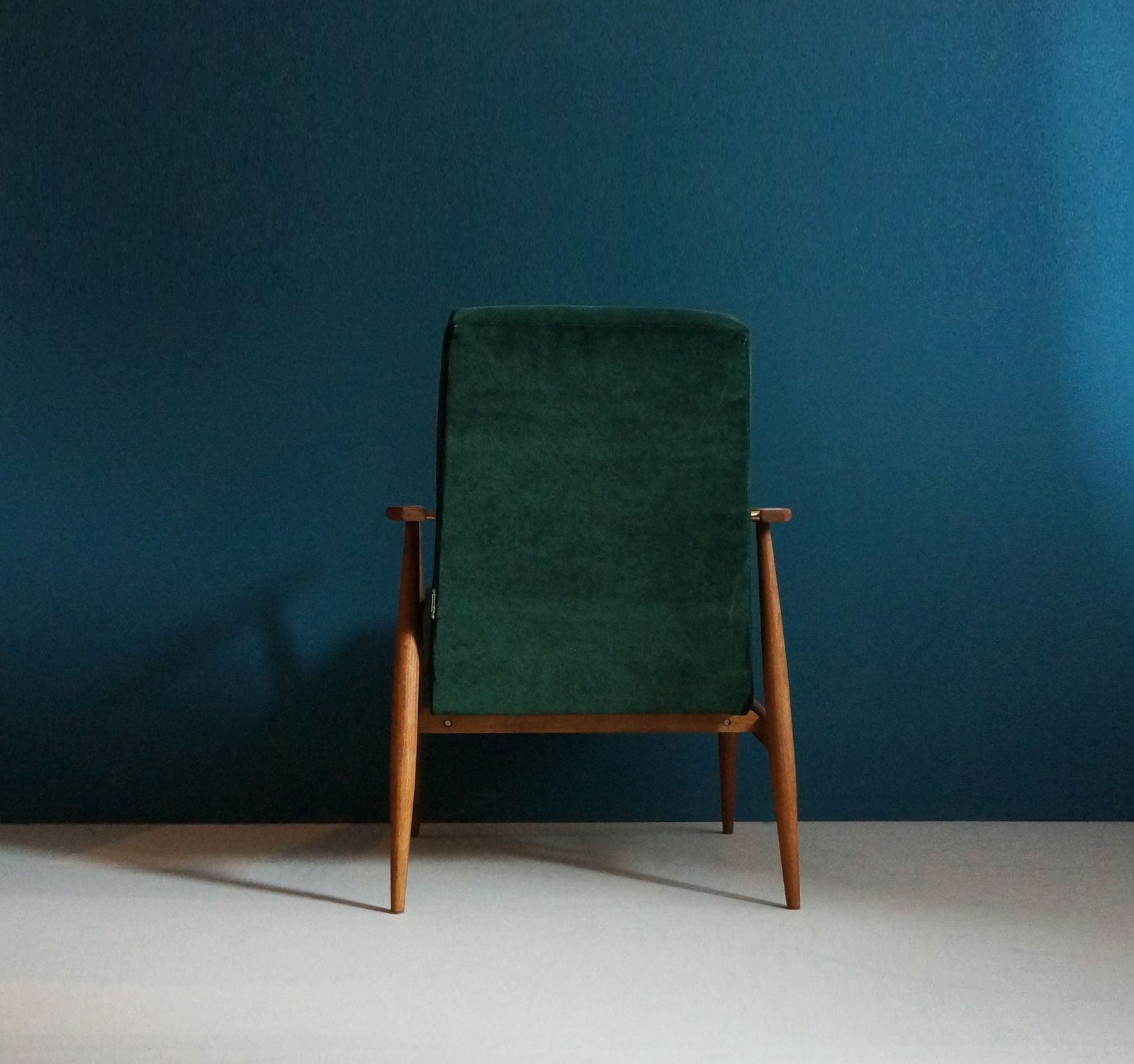 Vintage Armchair Form Mid Century, Dark Green, Restored photo buy