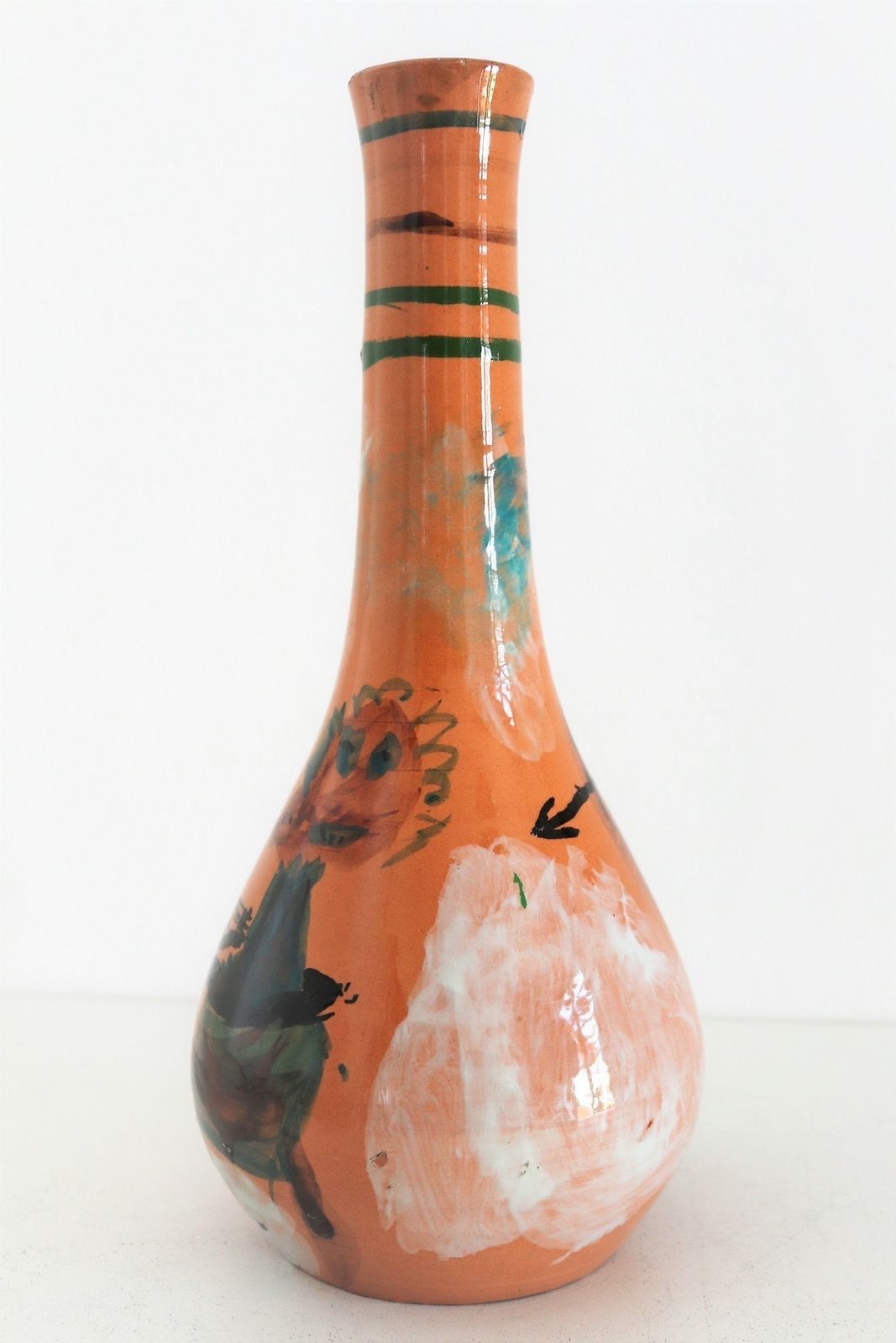 Italian Midcentury Ceramic Modernist Collectors Vase By Art Rumi Orobico, 1950s photo for sale