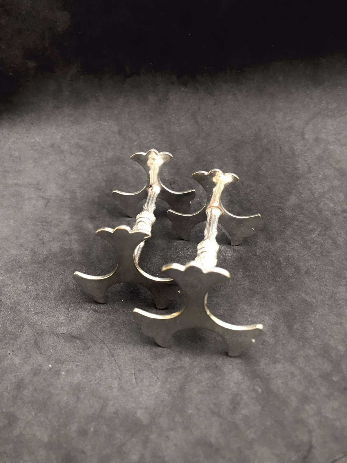 Knife Rests Large For Table Cutlery Holders Antique English Silver Plated Metal Dinner Table Holiday Elegant Set Of 2 Gift For Couple photo Home Decor