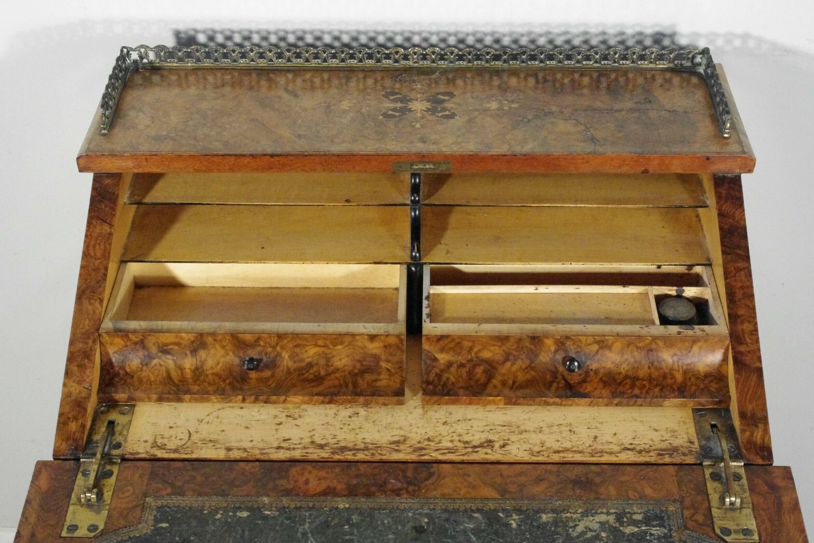 photo for sale Victorian Burr Walnut Davenport