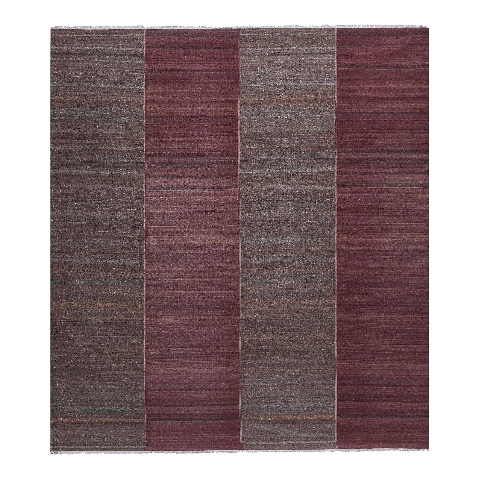 Striped Turkish Kilim Rug 9'5'' X 10'2''