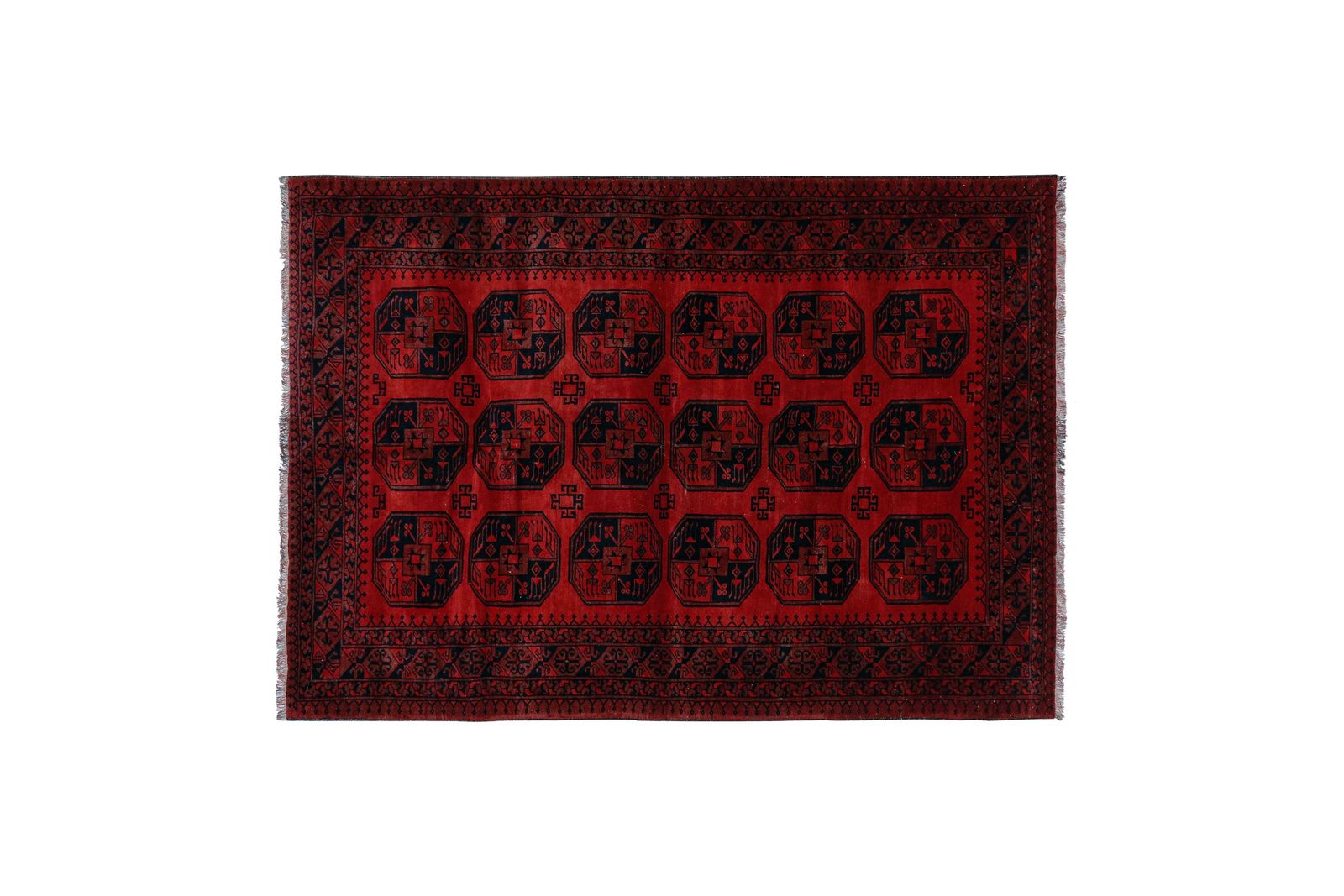 Tribal Afghan Hand Knotted Rug 6'9'' X 9'9'' photo furniture
