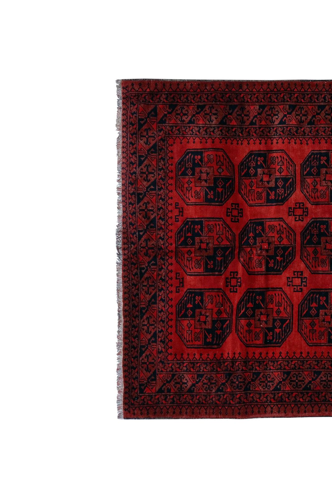 Tribal Afghan Hand Knotted Rug 6'9'' X 9'9'' photo Textiles