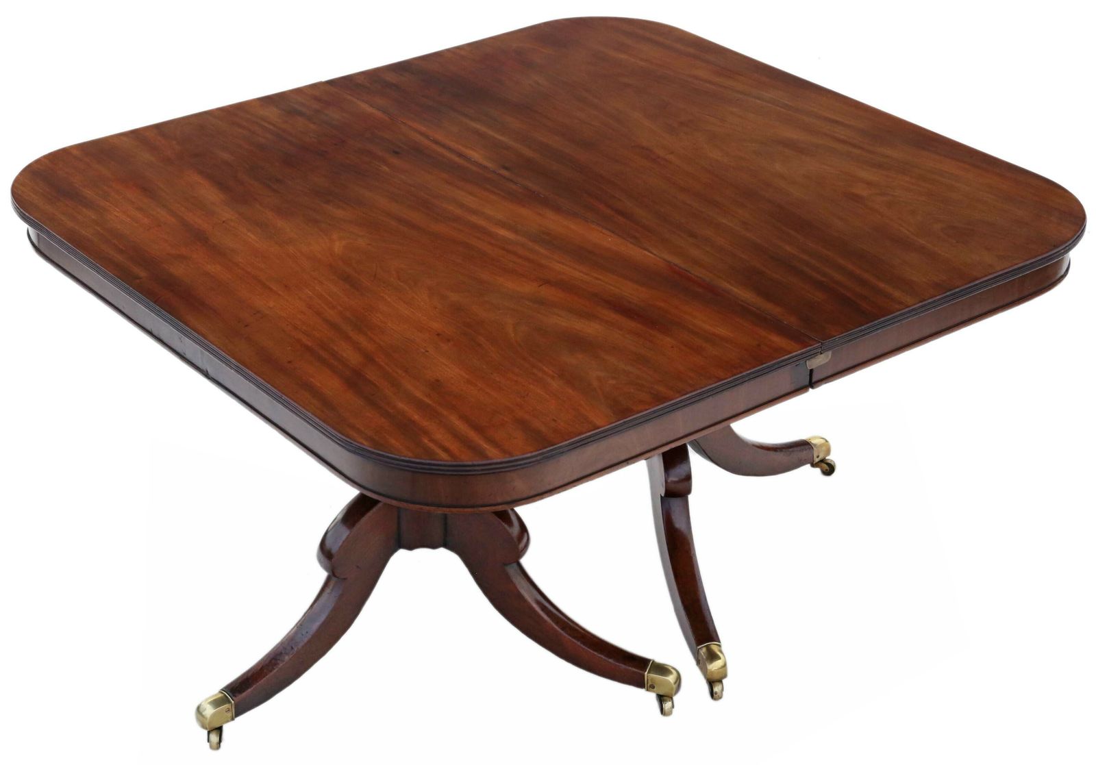 Antique Large Fine Quality Mahogany Extending Twin Pedestal Dining Table – Early 19th Century photo 2995.0